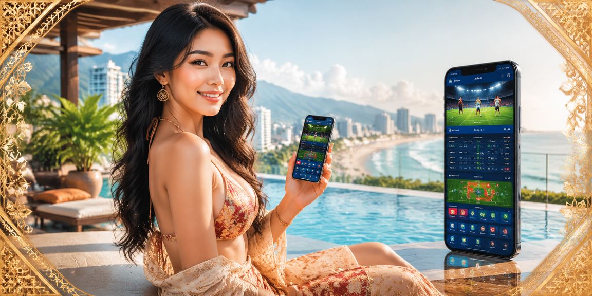 Người dùng xem tỷ lệ kèo trận đấu bóng đá trên điện thoại tại bãi biển Đà Nẵng