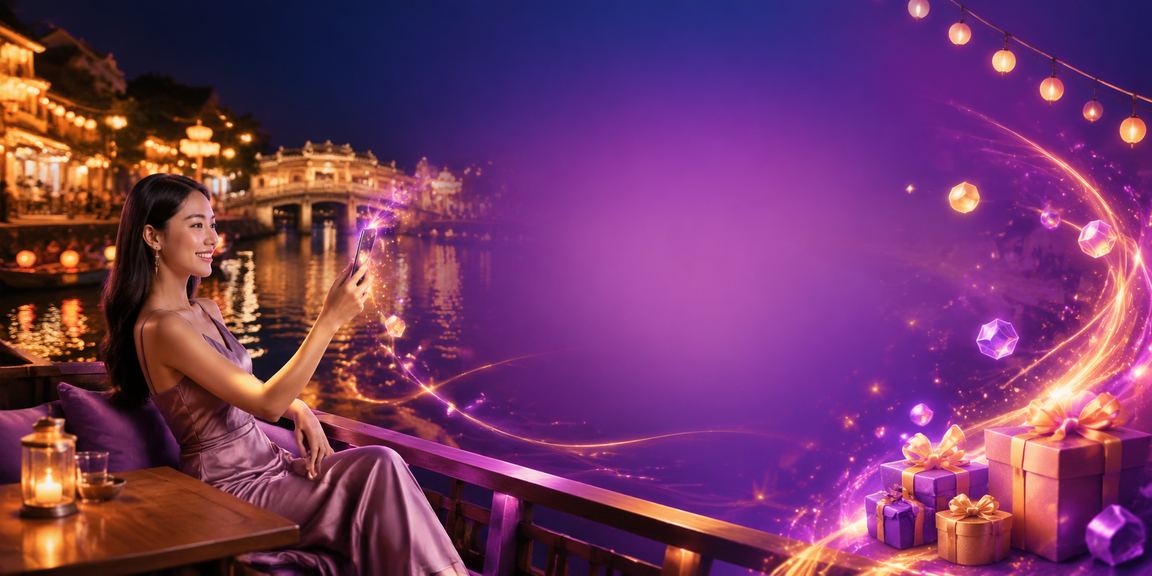 Người dùng Việt Nam quản lý tài khoản cá cược trực tuyến trên điện thoại tại Hội An